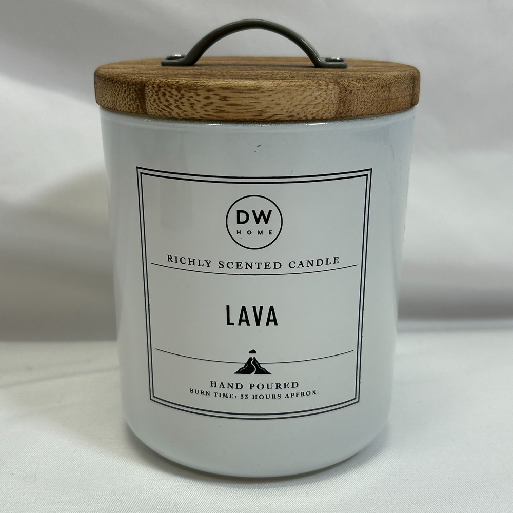 DW Home Lava Candle 9.1 Oz 33 Hours Hand Poured Richly Scented Single Wick -USED